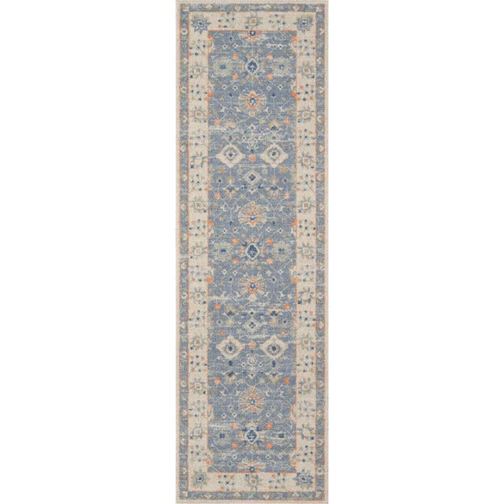 Momeni Anatolia Indoor Rug - ANA-8 Blue is displayed as a long runner