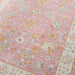 Momeni Anatolia Indoor Rug - ANA-8 Pink features a soft pink background with intricate floral and geometric patterns in muted tone