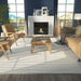 Momeni Andes Indoor Rug - AND-9 Ivory anchors a modern living room with its ivory tones and textured wool surface