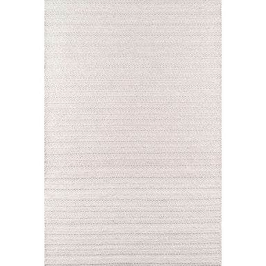 Momeni Andes Indoor Rug - AND-9 Ivory in full view highlights its minimalist ivory design and subtle woven stripes