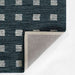 Momeni Archer Indoor Rug - ARC-1 Blue shows its neatly finished edges and durable backing
