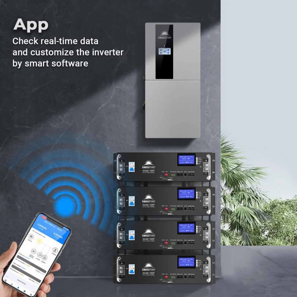 Monitor and control Sun Gold Power 11400W 48V Split Phase Hybrid Solar Inverter remotely with the dedicated mobile app