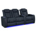 Moonlight Blue Valencia Tuscany Luxury Edition Home Theater Seating Row of 3 Loveseat Left Width 92.25 Height 43.5 Depth 40