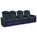 Moonlight Blue Valencia Tuscany Luxury Edition Home Theater Seating Row of 4 Loveseat Left Width 123 Height 43.5 Depth 40