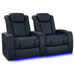 Moonlight Blue Valencia Tuscany XL Luxury Edition Home Theater Seating Row of 2 Width 71.25 Height 46 Depth 39.5