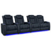 Moonlight Blue Valencia Tuscany XL Luxury Edition Home Theater Seating Row of 4 Loveseat Right Width 129 Height 46 Depth 39.5