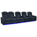 Moonlight Blue Valencia Tuscany XL Luxury Edition Home Theater Seating Row of 5 Loveseat Left Width 161.25 Height 46 Depth 39.5