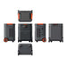 Multiple views of Jackery HomePower 3600 Plus Portable Power Station displaying the front, sides, back, top, and bottom design