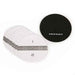 Multiple Crosley Vinyl Record Label Protectors in white and black, highlighting their purpose for safeguarding vinyl labels