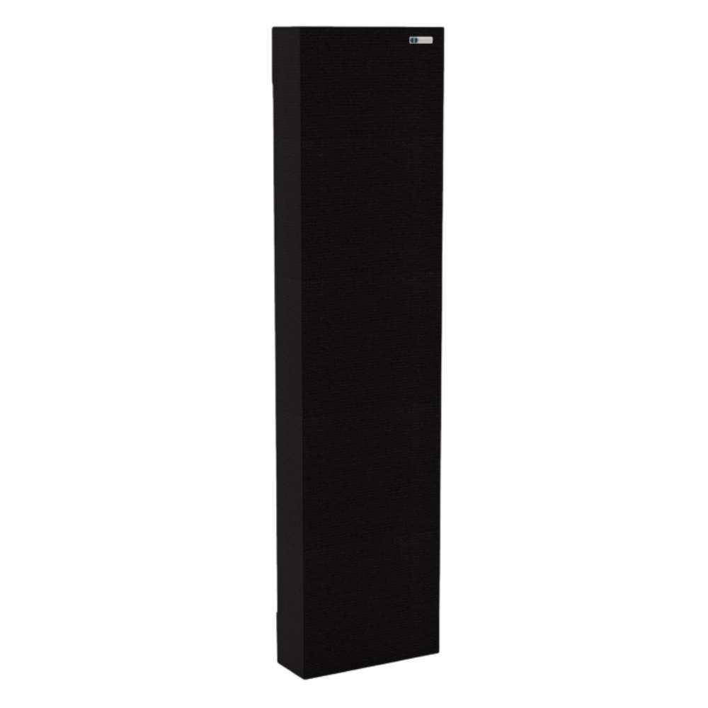 Narrow Black GIK Acoustics Classic Bass Trap in black fabric finish for reducing low-frequency sound buildup