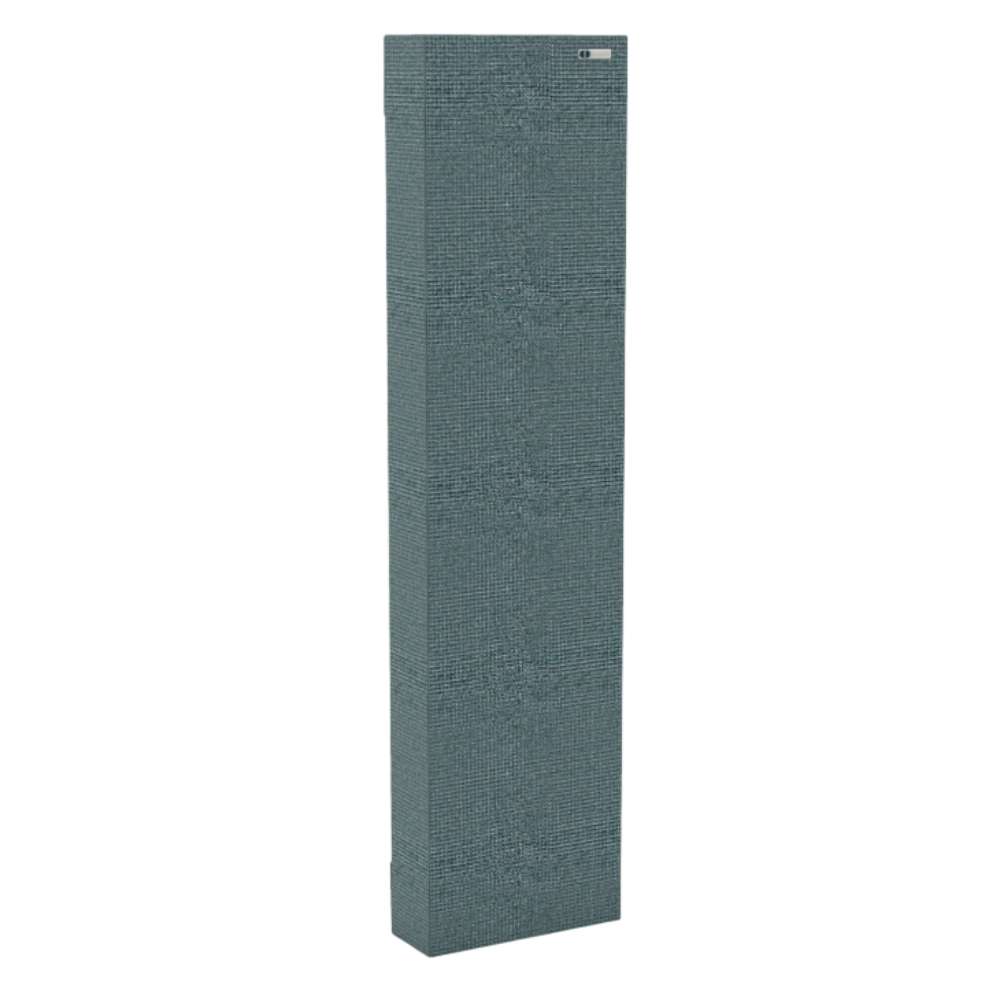Narrow Ronay GIK Acoustics Classic Bass Trap in blue-gray fabric finish for balanced sound and low-frequency absorption