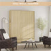 Natural Oak Inovabed Wall Bed shown closed in a living room with a wall-mount-required notice