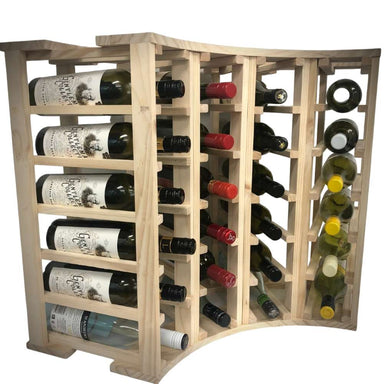 KingsBottle 4 Column 24 Bottle Curved Corner Wine Cube-Freedom Room