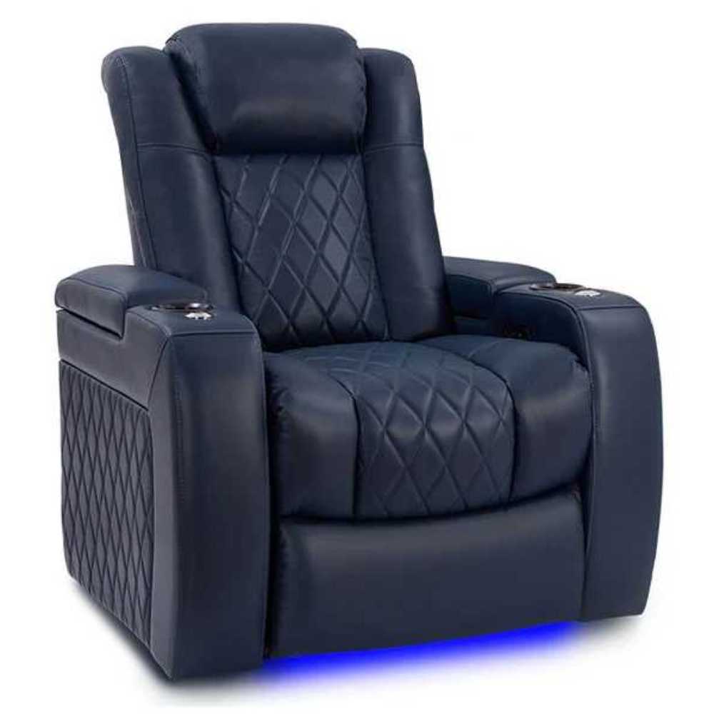 Navy Blue Valencia Tuscany Single Home Theater Seating Single Width 37.5 Height 43.5 Depth 39.25