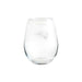 New England Patriots Crate & Barrel NFL Aspen 11.75oz Stemless Wine Glass, Set of 4 featuring an etched Patriots head logo with a star on clear glass