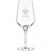 New Orleans Saints Crate & Barrel NFL Tour 18oz Red Wine Glass, Set of 4 featuring the Saints fleur-de-lis logo and wordmark etched on a clear stemmed wine glass