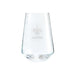 New Orleans Saints Crate & Barrel NFL Tour 19oz Stemless Wine Glass, Set of 4 featuring the Saints fleur-de-lis logo and team name etched on clear glass