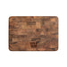 New York Giants Crate & Barrel NFL Rectangular End Grain Cutting Board featuring a warm wood-block pattern and engraved lowercase NY logo