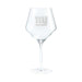 New York Giants Crate & Barrel NFL Tour 24oz Red Wine Glass, Set of 4 featuring the Giants lowercase NY logo etched on a clear stemmed wine glass