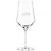 New York Jets Crate & Barrel NFL Tour 18oz Red Wine Glass, Set of 4 featuring the Jets wordmark logo etched on a clear stemmed wine glass