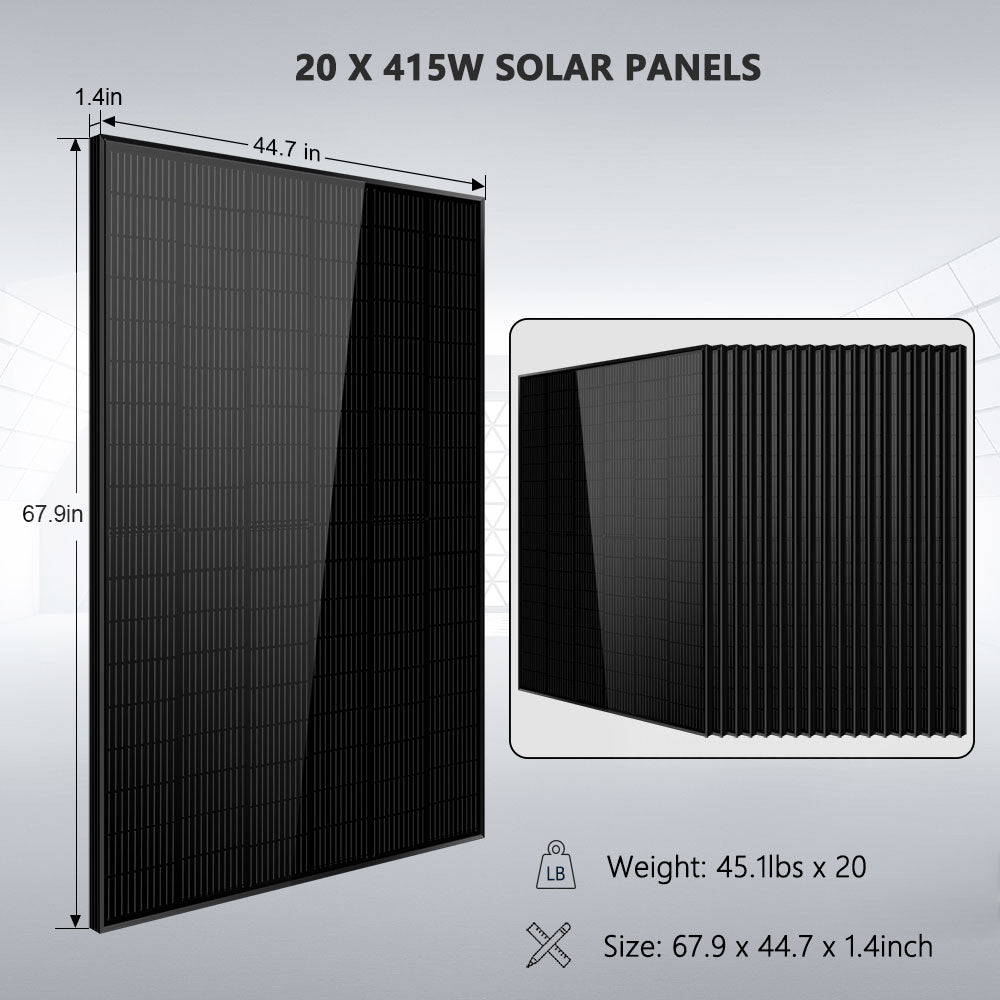 Off-Grid Home Powered by Sun Gold Power 15000W 48VDC Off-Grid Solar Kit