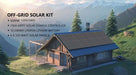 Off-grid mountain cabin powered by Sun Gold Power 6000W 48VDC 120V/240V LiFePO4 10.24KWH Lithium Battery Off-Grid Solar Kit with rooftop panels