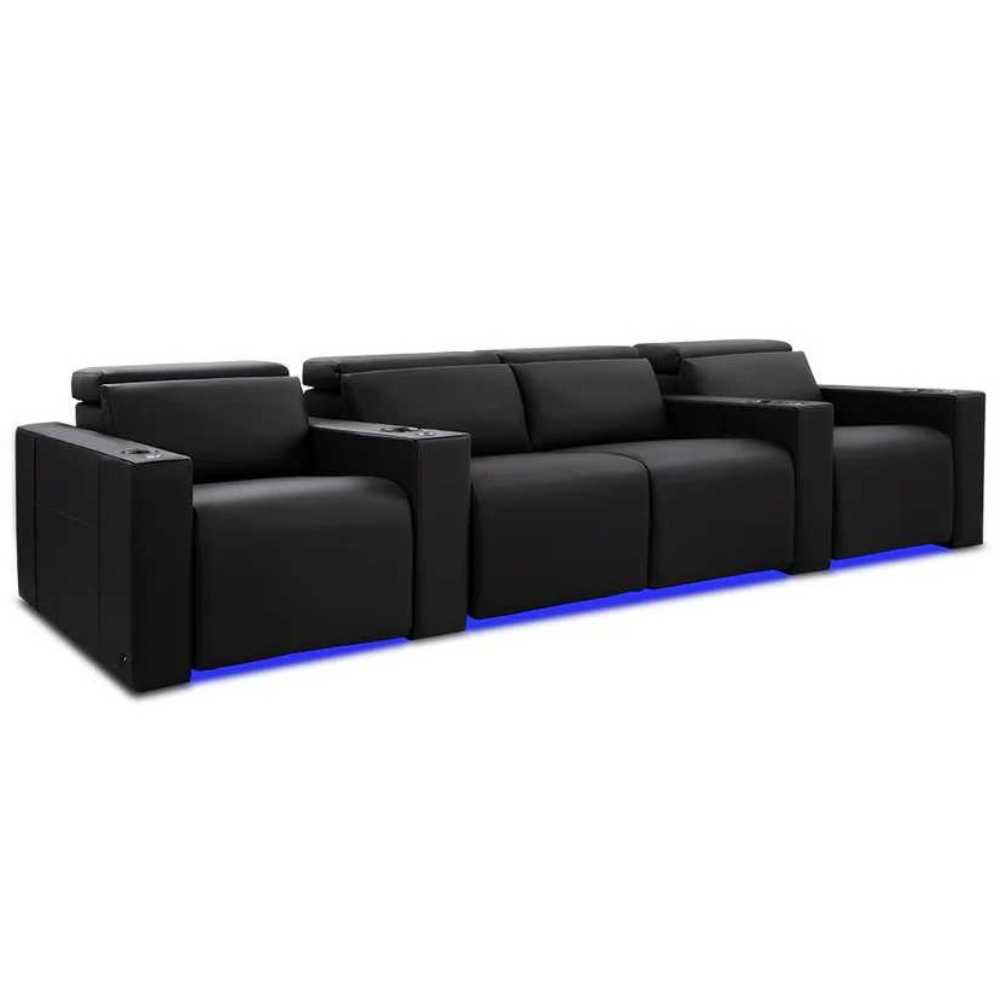 Onyx Valencia Barcelona Ultimate Edition Home Theater Seating Row of 4 Loveseat Center Width 124 Height 35.5 Depth 41