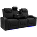 Onyx Valencia Oslo Luxury Console Edition Home Theater Seating Row of 3 Dropdown Center Width 86.25 Height 44.5 Depth 39