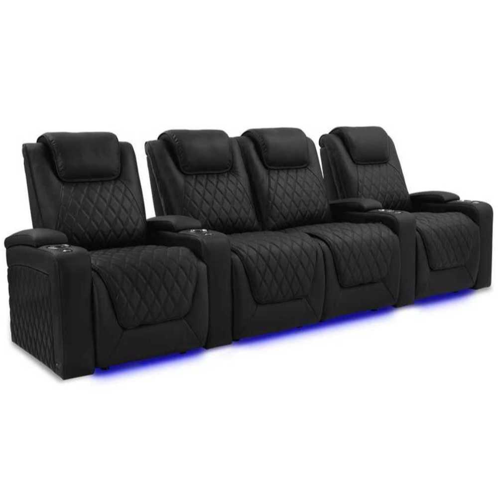 Onyx Valencia Oslo Luxury Edition Home Theater Seating Row of 4 Loveseat Center Width 124 Height 44.5 Depth 39