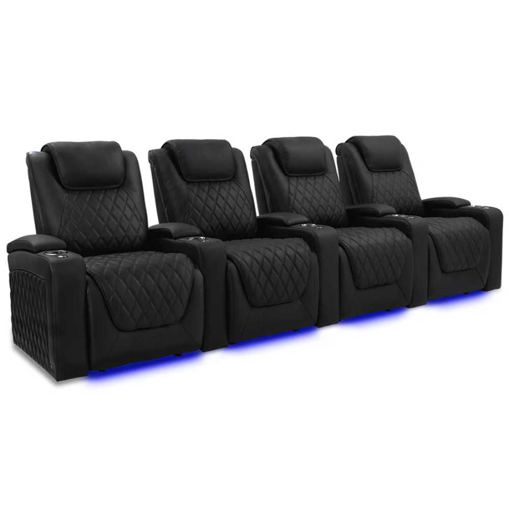 Onyx Valencia Oslo Luxury Edition Home Theater Seating Row of 4 Width 130.75 Height 44.5 Depth 39