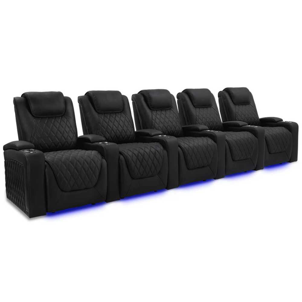 Onyx Valencia Oslo Luxury Edition Home Theater Seating Row of 5 Width 161.75 Height 44.5 Depth 39