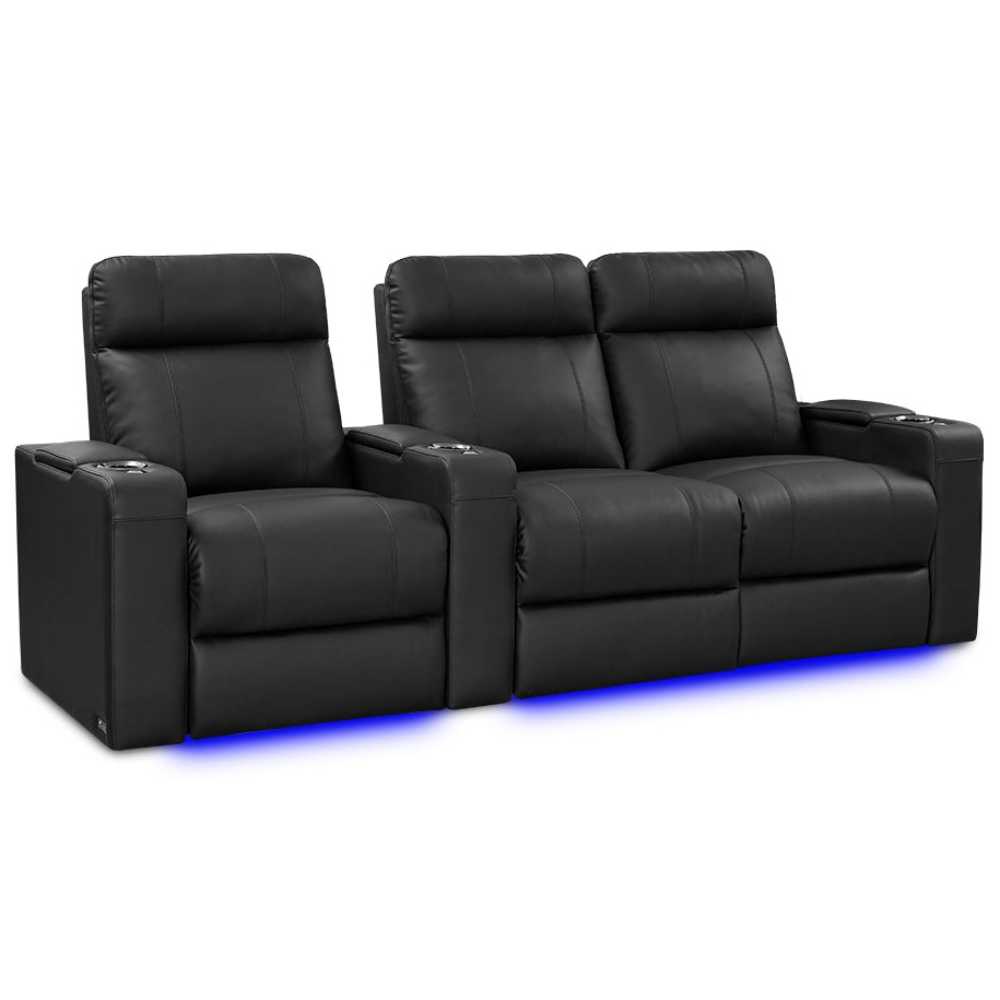 Onyx Valencia Piacenza Luxury Edition Home Theater Seating Row of 3 Loveseat Right Width 93 Height 42 Depth 38.75