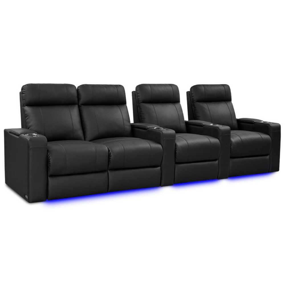 Onyx Valencia Piacenza Luxury Edition Home Theater Seating Row of 4 Loveseat Left Width 124 Height 42 Depth 38.75