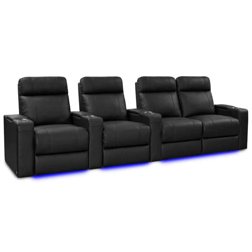 Onyx Valencia Piacenza Luxury Edition Home Theater Seating Row of 4 Loveseat Right Width 124 Height 42 Depth 38.75