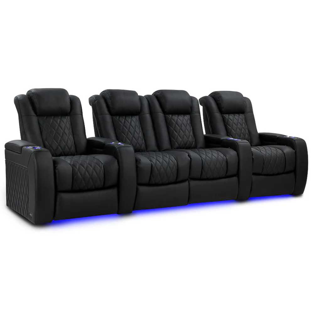 Onyx Valencia Tuscany Luxury Edition Home Theater Seating Row of 4 Loveseat Center Width 123 Height 43.5 Depth 40