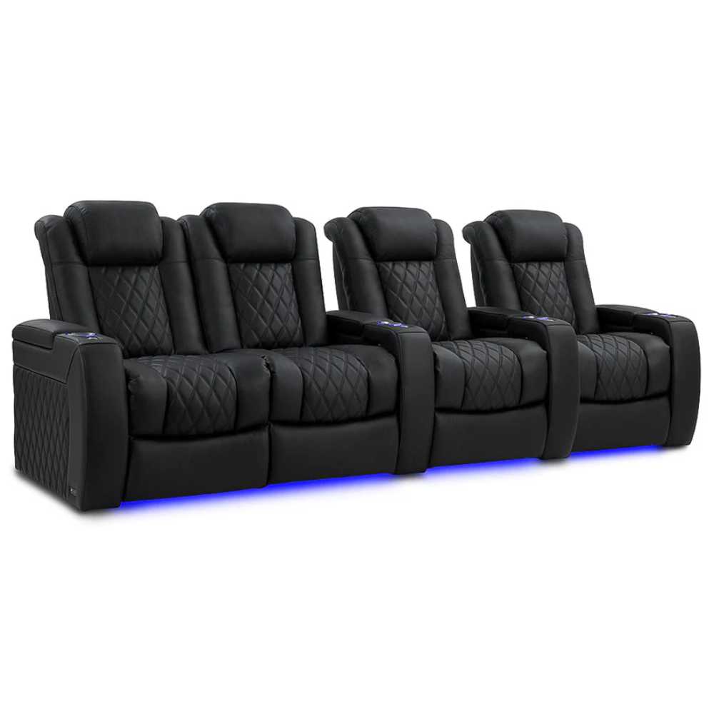 Onyx Valencia Tuscany Luxury Edition Home Theater Seating Row of 4 Loveseat Left Width 123 Height 43.5 Depth 40