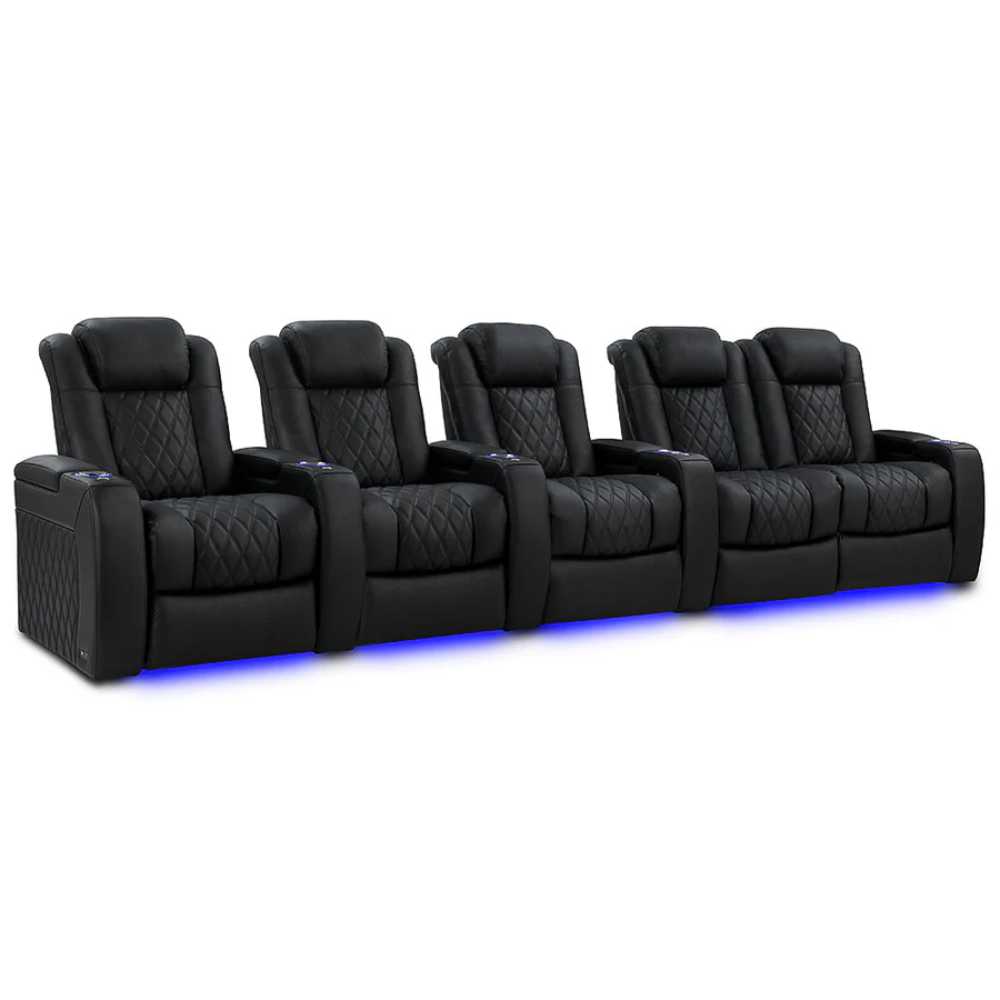 Onyx Valencia Tuscany Luxury Edition Home Theater Seating Row of 5 Loveseat Right Width 153.75 Height 43.5 Depth 40