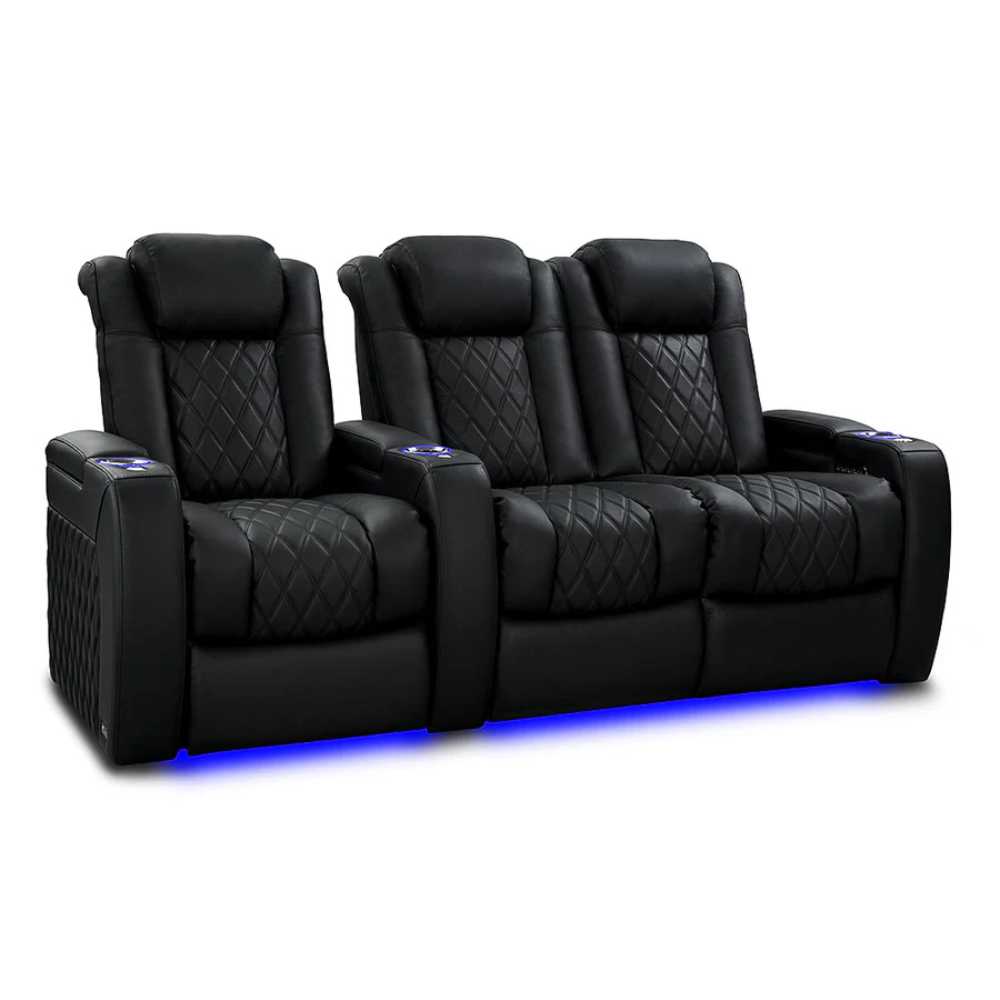 Onyx Valencia Tuscany Slim Ultimate Edition Home Theater Seating Row of 3 Loveseat Right Width 84 Height 43.5 Depth 40