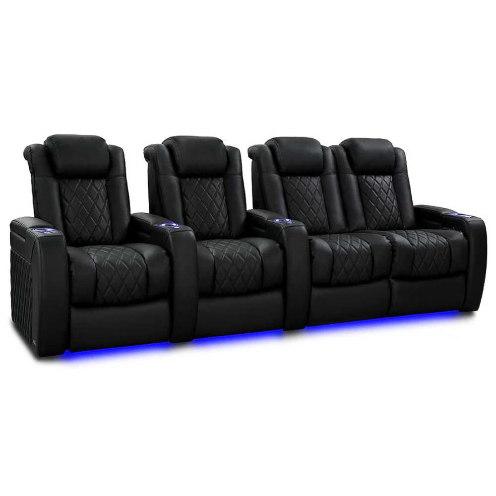 Onyx Valencia Tuscany Slim Ultimate Edition Home Theater Seating Row of 4 Loveseat Right Width 112 Height 43.5 Depth 40