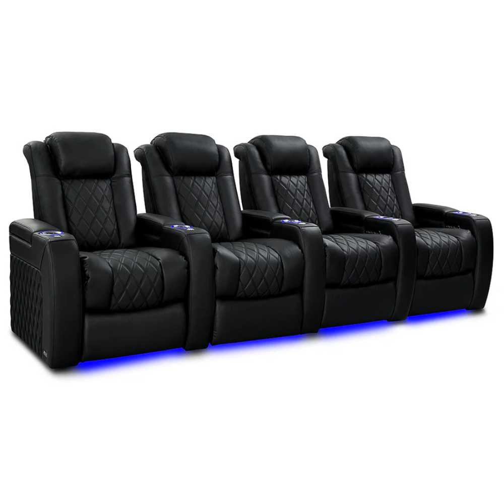 Onyx Valencia Tuscany Slim Ultimate Edition Home Theater Seating Row of 4 Width 118 Height 43.5 Depth 40