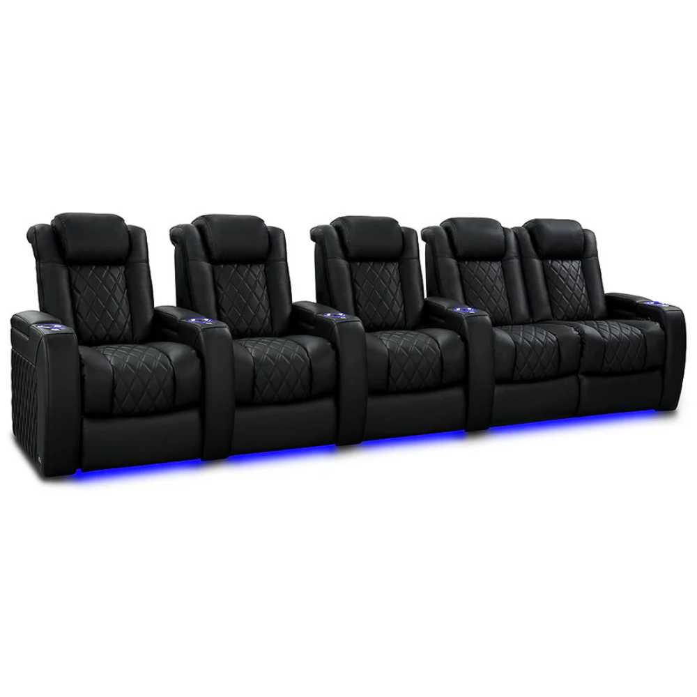 Onyx Valencia Tuscany Slim Ultimate Edition Home Theater Seating Row of 5 Loveseat Right Width 140 Height 43.5 Depth 40