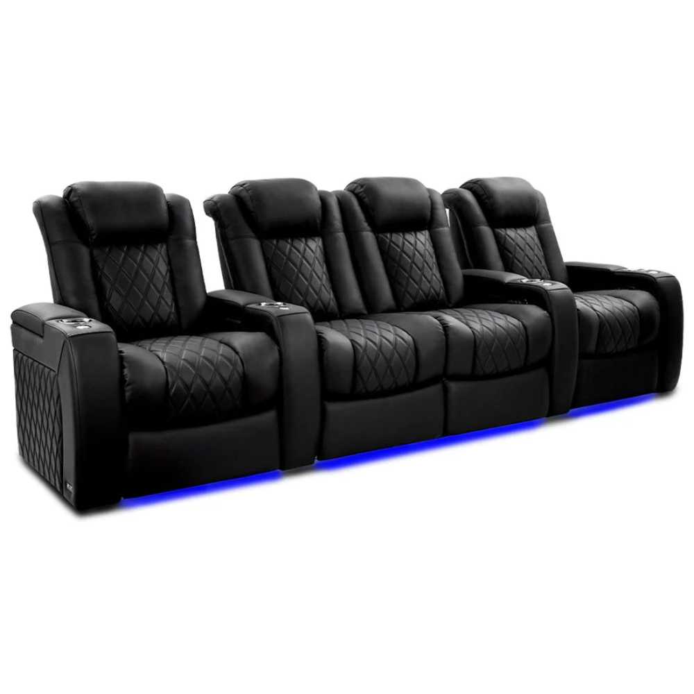 Onyx Valencia Tuscany Ultimate Edition Home Theater Seating Row of 4 Loveseat Center Width 123 Height 43.5 Depth 40