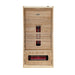 Open front view of Golden Designs Dynamic Martin 1-2 Person Full Spectrum Near Zero EMF Far Infrared Sauna showing near infrared elements behind the backrest and a carbon panel below the bench