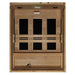 Open front view of Golden Designs Dynamic Toscana 3 Person Low EMF Far Infrared Sauna showing carbon panels on the back wall and a floor heater below the bench