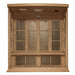 Open front view of Golden Designs Maxxus 4 Person Near Zero EMF Far Infrared Sauna in Hemlock showing four carbon panels on the back wall and heaters under the bench