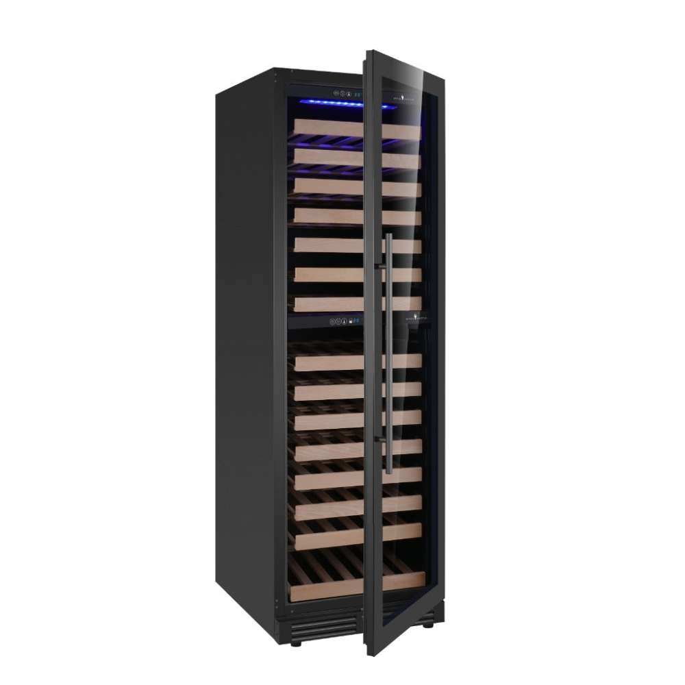 KingsBottle Upright Low-E Glass Door Dual Zone Large Wine Cooler-Freedom Room