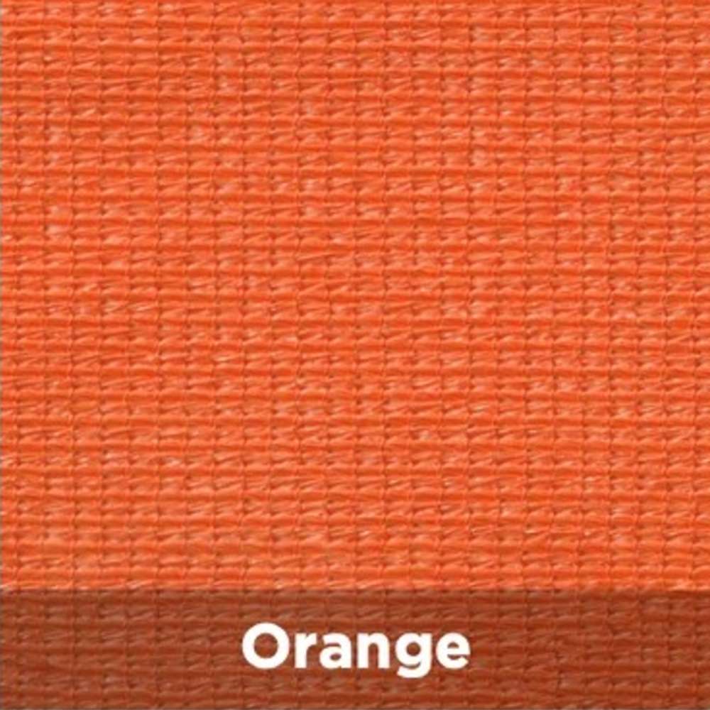 Orange Tenshon Equilateral Triangle Shade Sail fabric color sample featuring a vibrant orange woven shade material