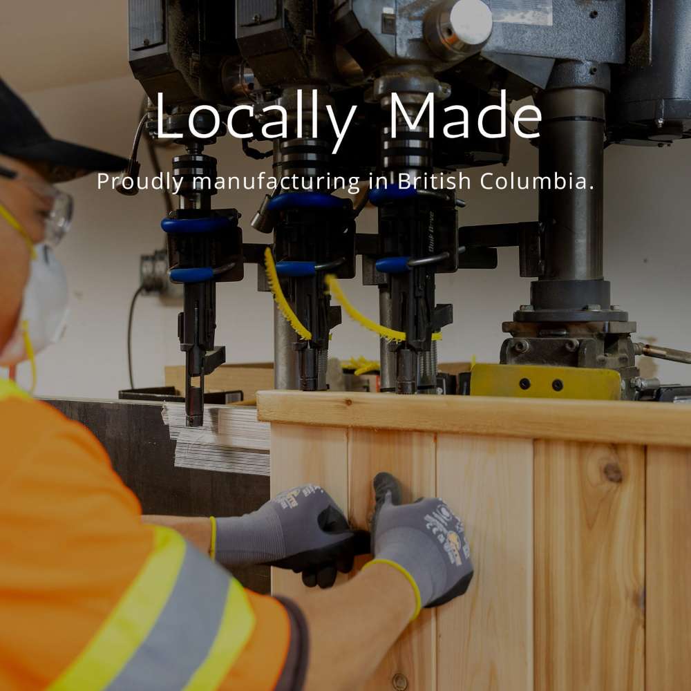 Outdoor Living Today 6x9 Sunflower Playhouse & Sandbox highlights locally made craftsmanship using precision-cut cedar panels in British Columbia