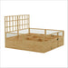 Outdoor Living Today Raised Garden Bed Climbing Support angled raised bed with mesh panels and attached lattice trellis