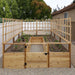 Outdoor Living Today Raised Garden Bed Climbing Support enclosed raised garden bed with full perimeter lattice panels for vertical growing